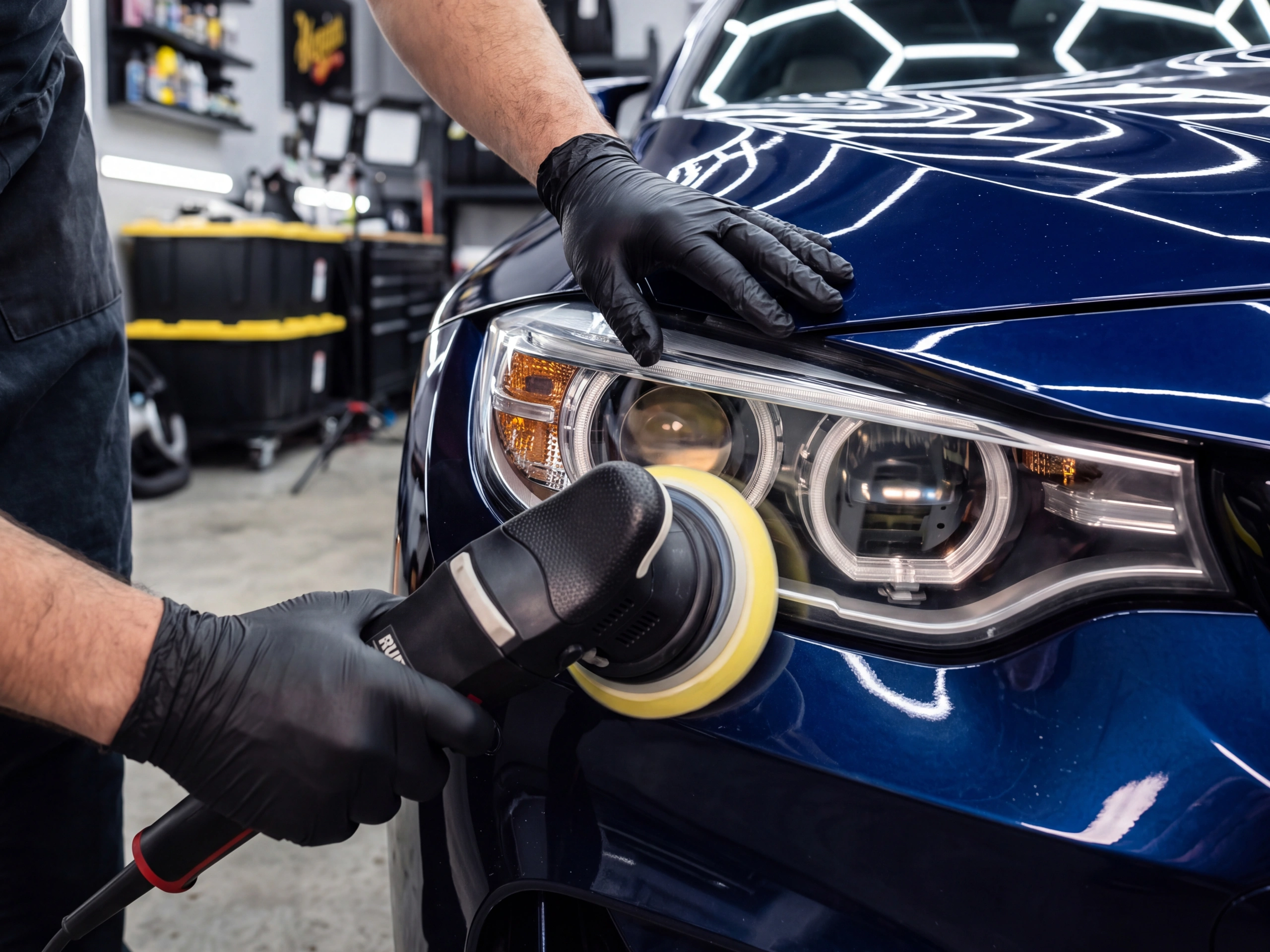 Headlight polishing and clarity restoration