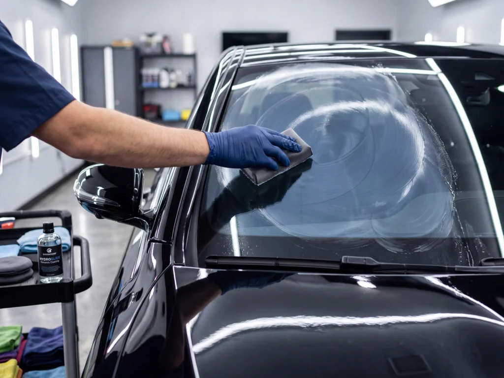 Professional windshield coating detailing service