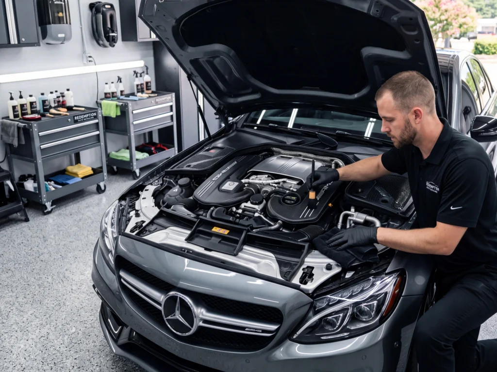 Redemption Auto Detailing engine cleaning Services